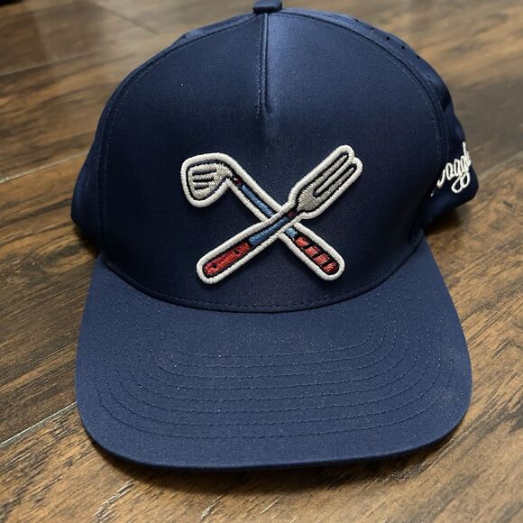 Waggle Golf Hat Cap Men's Snap Back Grill Master Hat NWT Blue - Picture 1 of 7